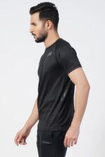 Micro Mesh Men's Black T-Shirt