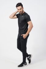 Micro Mesh Men's Black T-Shirt