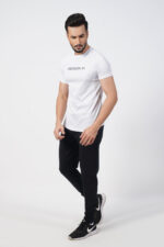 Micro Mesh Men's White T-Shirt