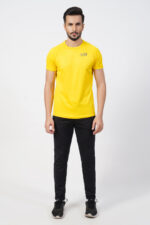 Micro Mesh Men's Yellow T-Shirt