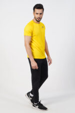 Micro Mesh Men's Yellow T-Shirt