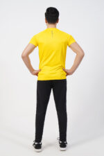 Micro Mesh Men's Yellow T-Shirt