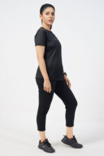 Vital Micro Mesh Black T-Shirt Women