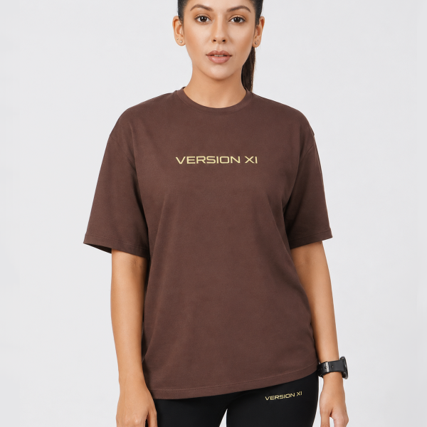 Gym Armour Oversized Tee Shirt Chocolate Brown